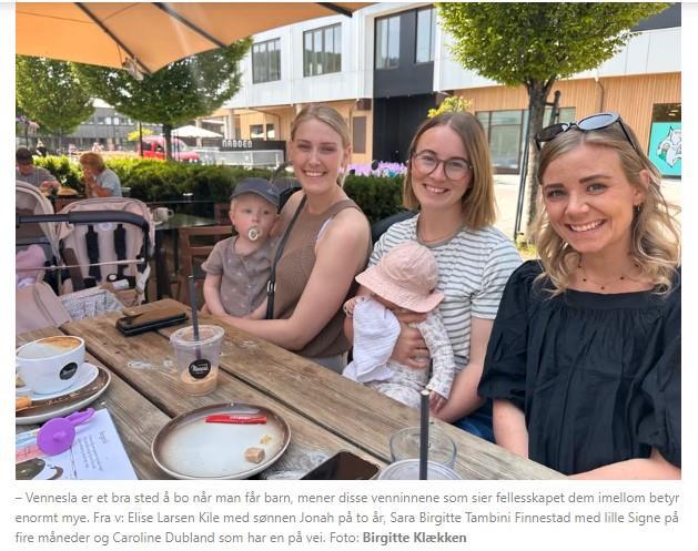 Faksimile av Fædrelandsvennen 23. juni i år. Avisen hadde en større reportasje om alle de nye mødrene. - Klikk for stort bilde