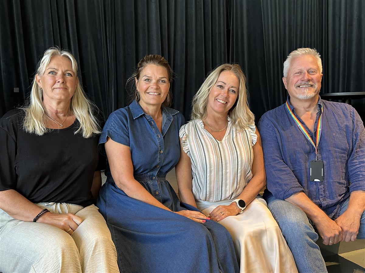 Næringlivets dag blir en flott møteplass for ungdom og bedrifter. En flott rekrutteringsarena, sier Gro Hetland (NAV), Jorunn Sagen Olsen (Vennesla kommune), Merethe Svendsen (Vennesla Næringsforening og Dag Svendsen (Vennesla videregående skole). - Klikk for stort bilde